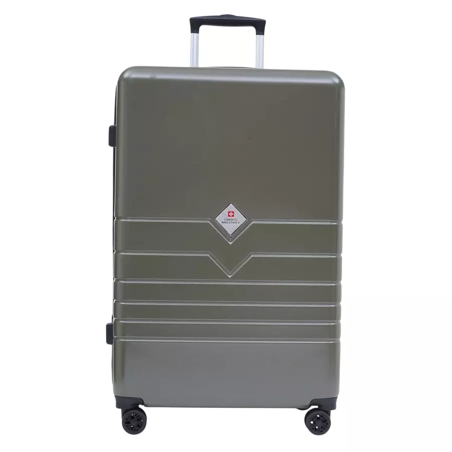 SWISS MILITARY Arctic Elite 103 L Olive Polycarbonate Spinner Suitcase, ARCTIC_HTL144_OLV_75CM