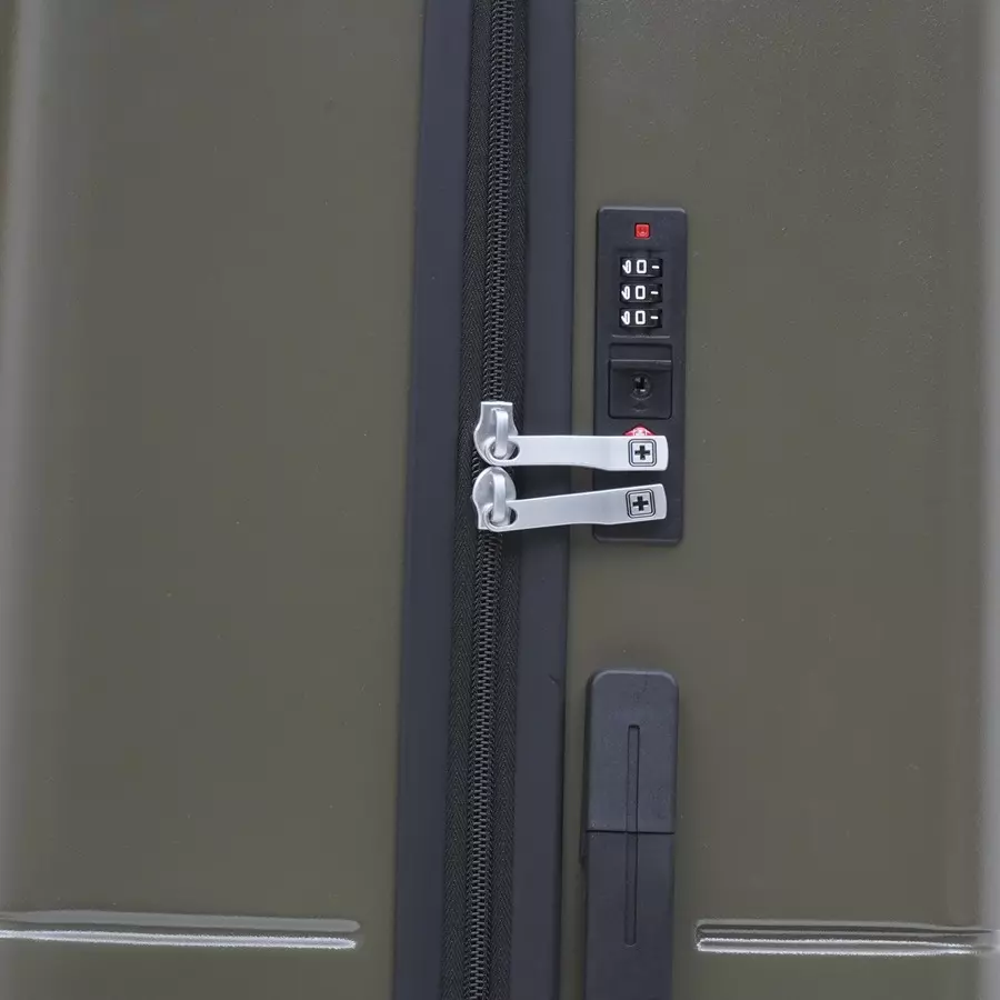 SWISS MILITARY Arctic Elite 103 L Olive Polycarbonate Spinner Suitcase, ARCTIC_HTL144_OLV_75CM