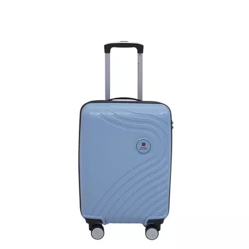 SWISS MILITARY 44 L Miles Pro Hard Trolley Luggage Bag Polypropylene Body with Anti Theft, 3 Dial Lock, 360° Spinner Wheels, Size 55 cm, Grey