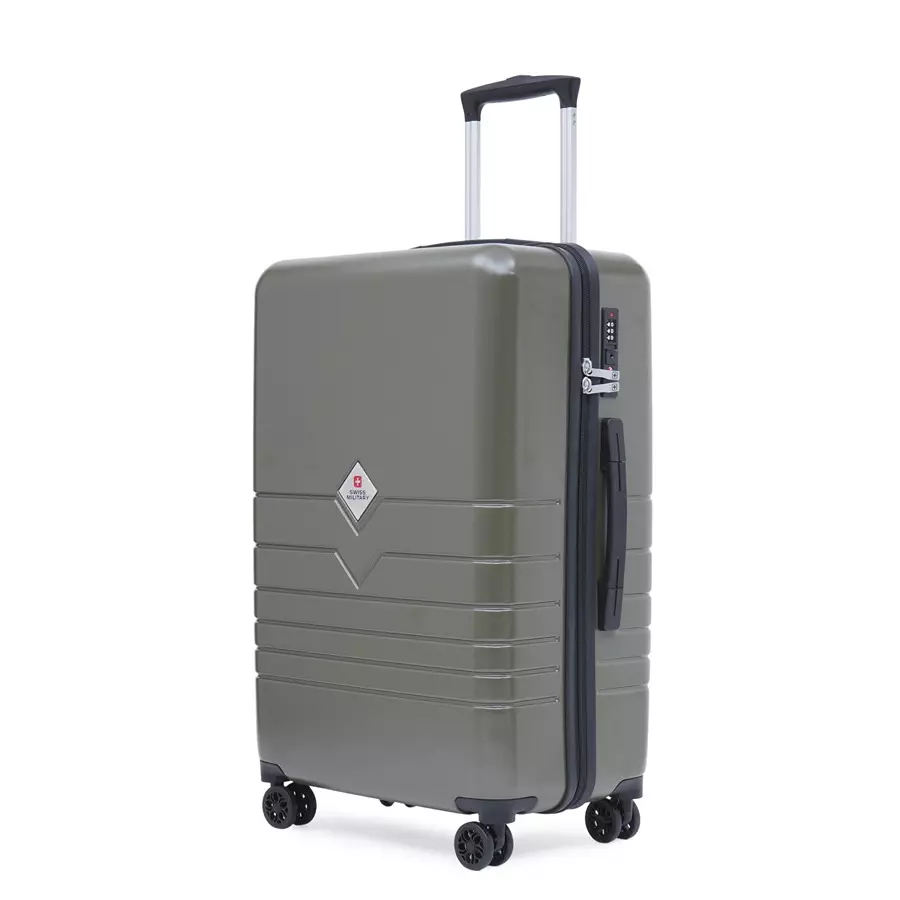 SWISS MILITARY Arctic Elite 68 L Olive Polycarbonate Spinner Suitcase, ARCTIC_HTL143_OLV_65CM