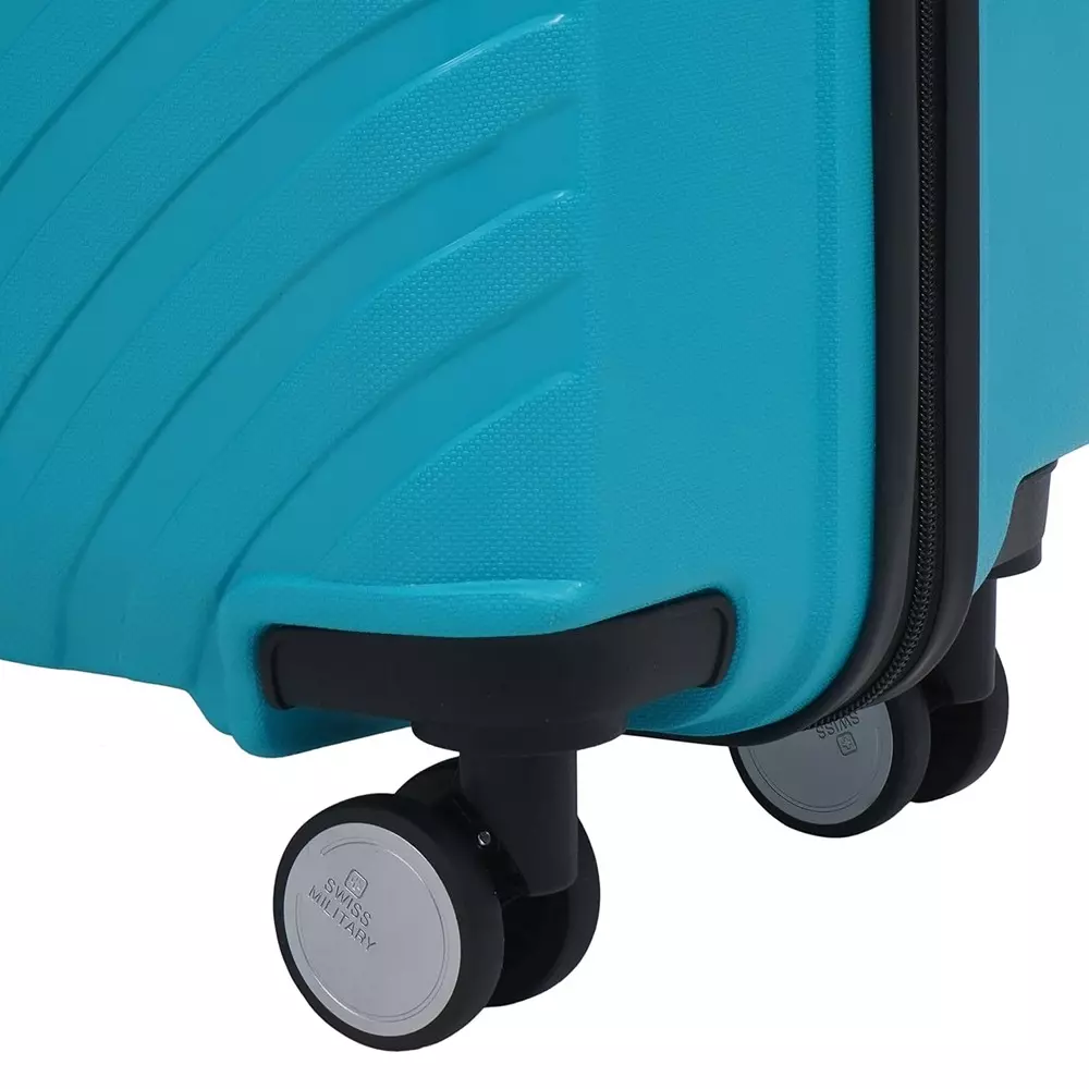swiss-military-64-l-miles-pro-hard-trolley-luggage-bag-polypropylene-body-with-anti-theft-3-dial-lock-360-spinner-wheels-size-65-cm-teal