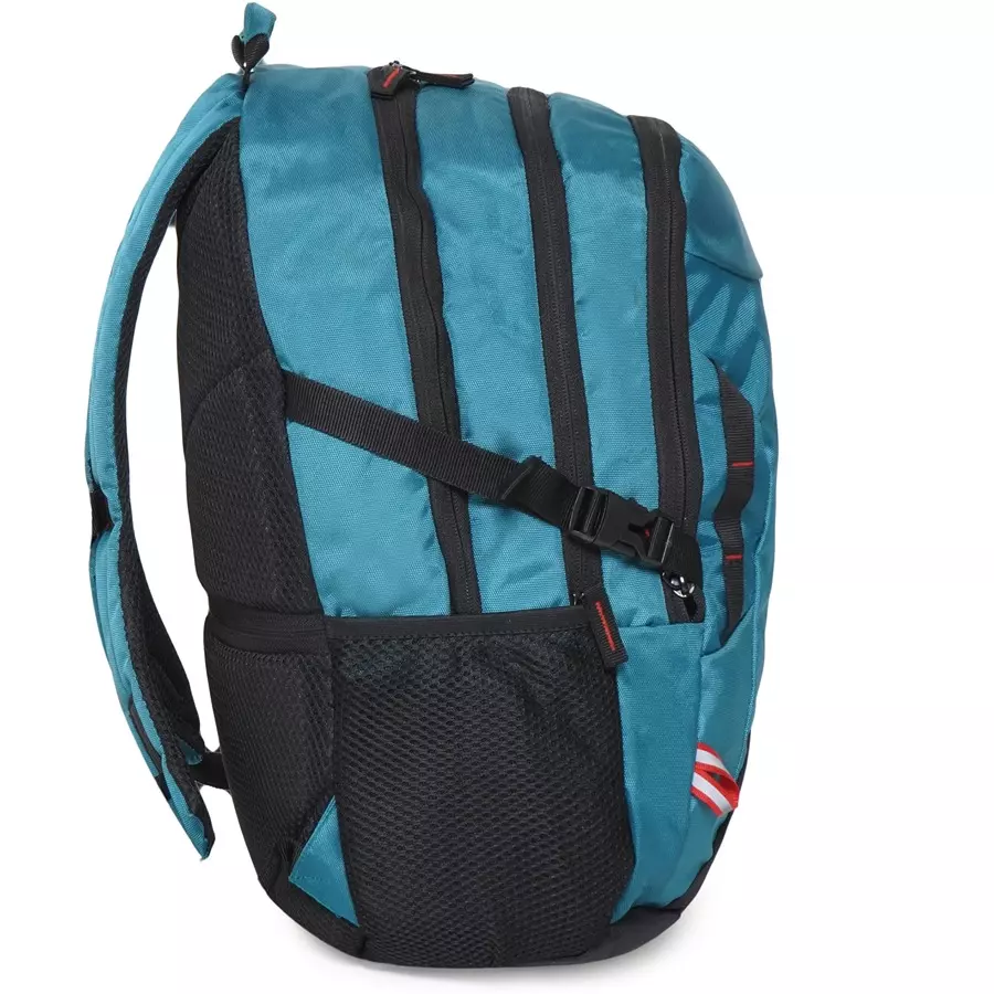 SWISS MILITARY Zeta 25 L Teal Polyester Laptop Bagpack with Raincover, ZETA_LBP1006_TEAL_27LTR