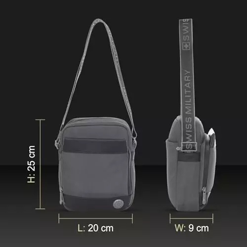 swiss-military-5-l-popper-cross-body-sling-bag-black-gold-collection-1680d-polyester-with-pu-trim-and-leatherette-front-body-grey