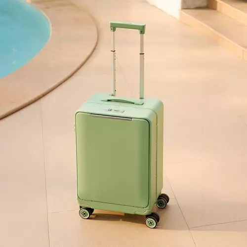 swiss-military-43-l-thames-anti-theft-zipperless-trolley-bag-black-gold-collection-water-resistant-makrolon-polycarbonate-body-with-free-cover-green