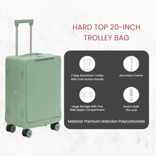 swiss-military-43-l-thames-anti-theft-zipperless-trolley-bag-black-gold-collection-water-resistant-makrolon-polycarbonate-body-with-free-cover-green