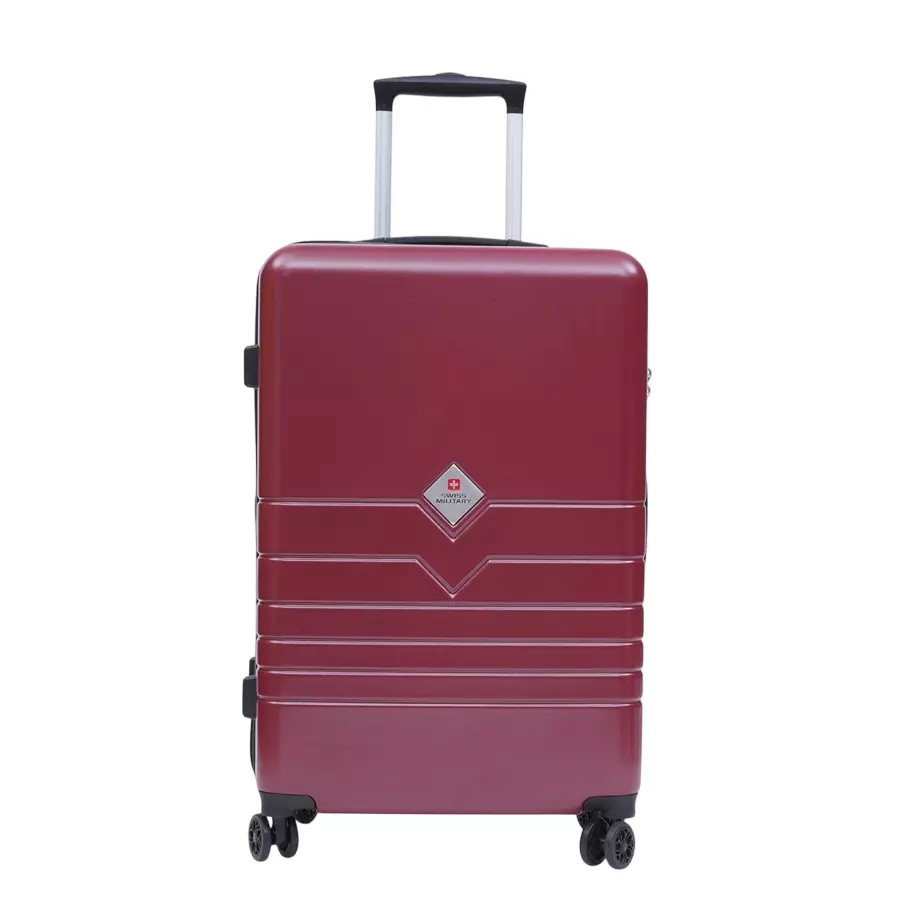 SWISS MILITARY Arctic Elite 68 L Wine Polycarbonate Spinner Suitcase, ARCTIC_HTL143_WNE_65CM
