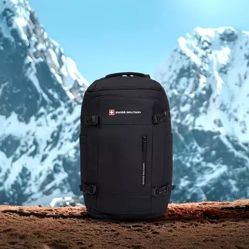 swiss-military-29-l-aster-laptop-backpack-black-gold-collection-with-trolley-strap-and-front-zip-pocket-for-156-inch-laptops-black