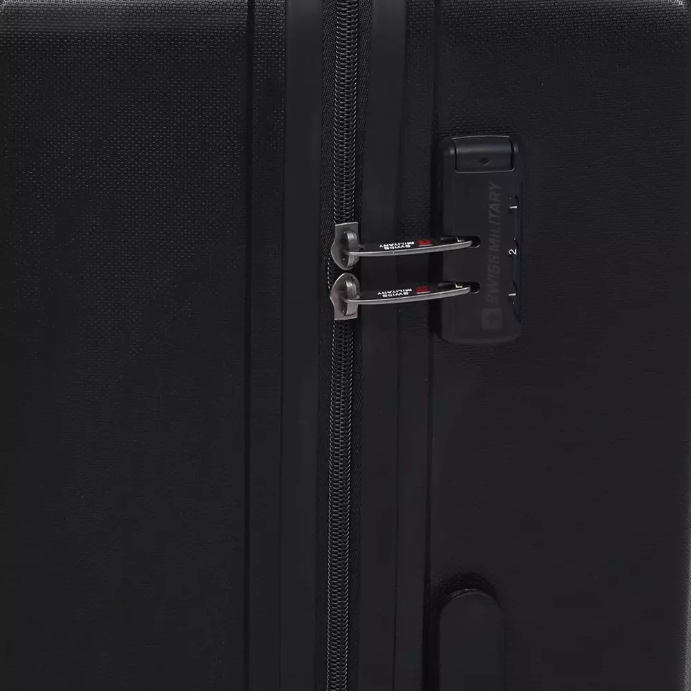 swiss-military-44-l-64-l-97-l-miles-pro-hard-trolley-luggage-bag-polypropylene-body-with-anti-theft-3-dial-lock-360-spinner-wheels-size-55-cm-65-cm-75-cm-black-set-of-3