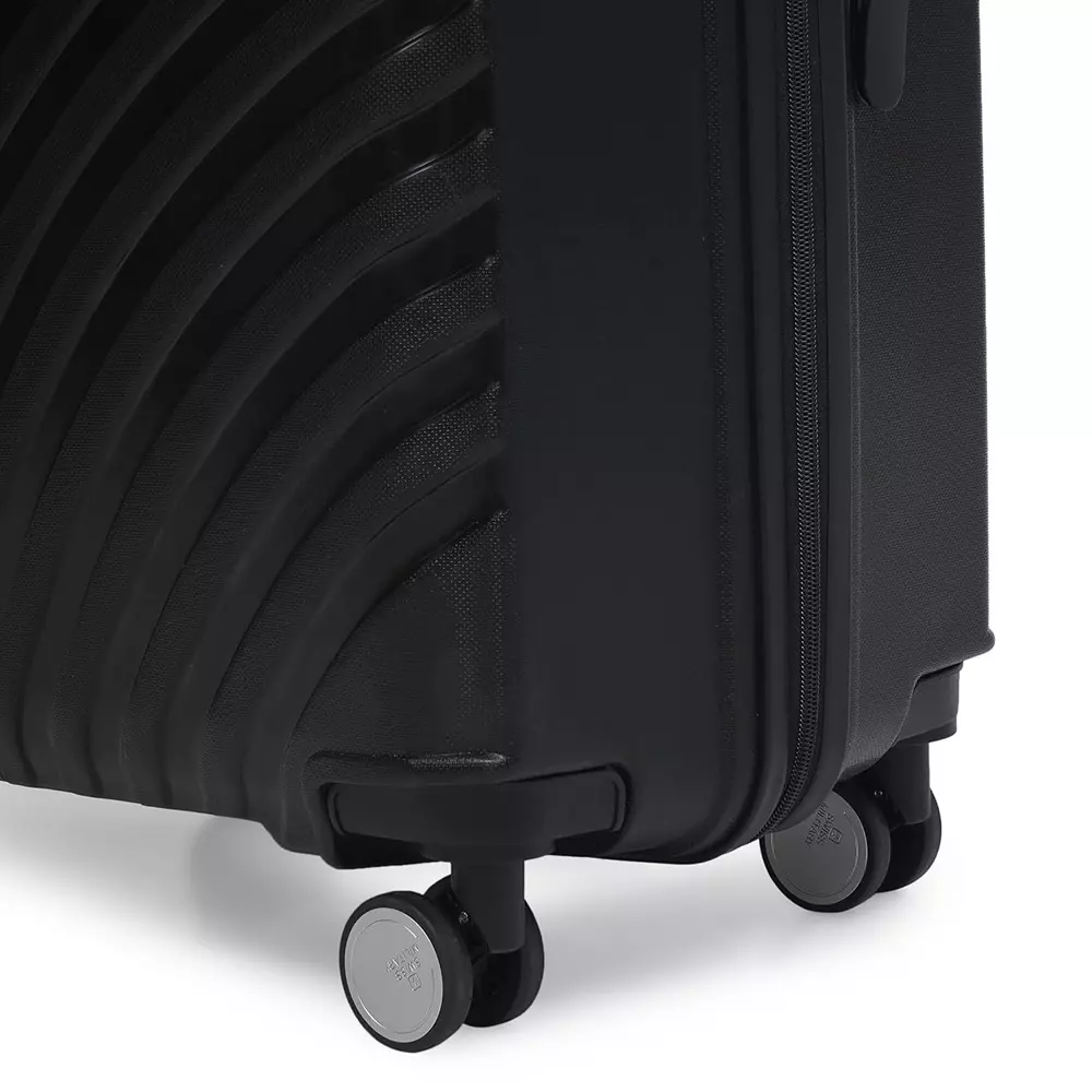 swiss-military-44-l-64-l-97-l-miles-pro-hard-trolley-luggage-bag-polypropylene-body-with-anti-theft-3-dial-lock-360-spinner-wheels-size-55-cm-65-cm-75-cm-black-set-of-3