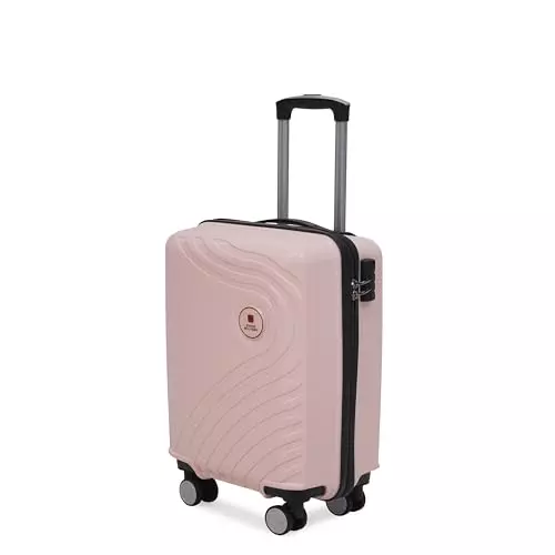 swiss-military-44-l-miles-pro-hard-trolley-luggage-bag-polypropylene-body-with-anti-theft-3-dial-lock-360-spinner-wheels-size-55-cm-peach