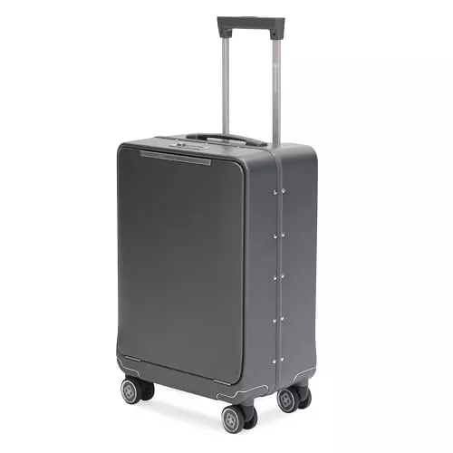 swiss-military-43-l-thames-anti-theft-zipperless-trolley-bag-black-gold-collection-water-resistant-makrolon-polycarbonate-body-with-free-cover-grey