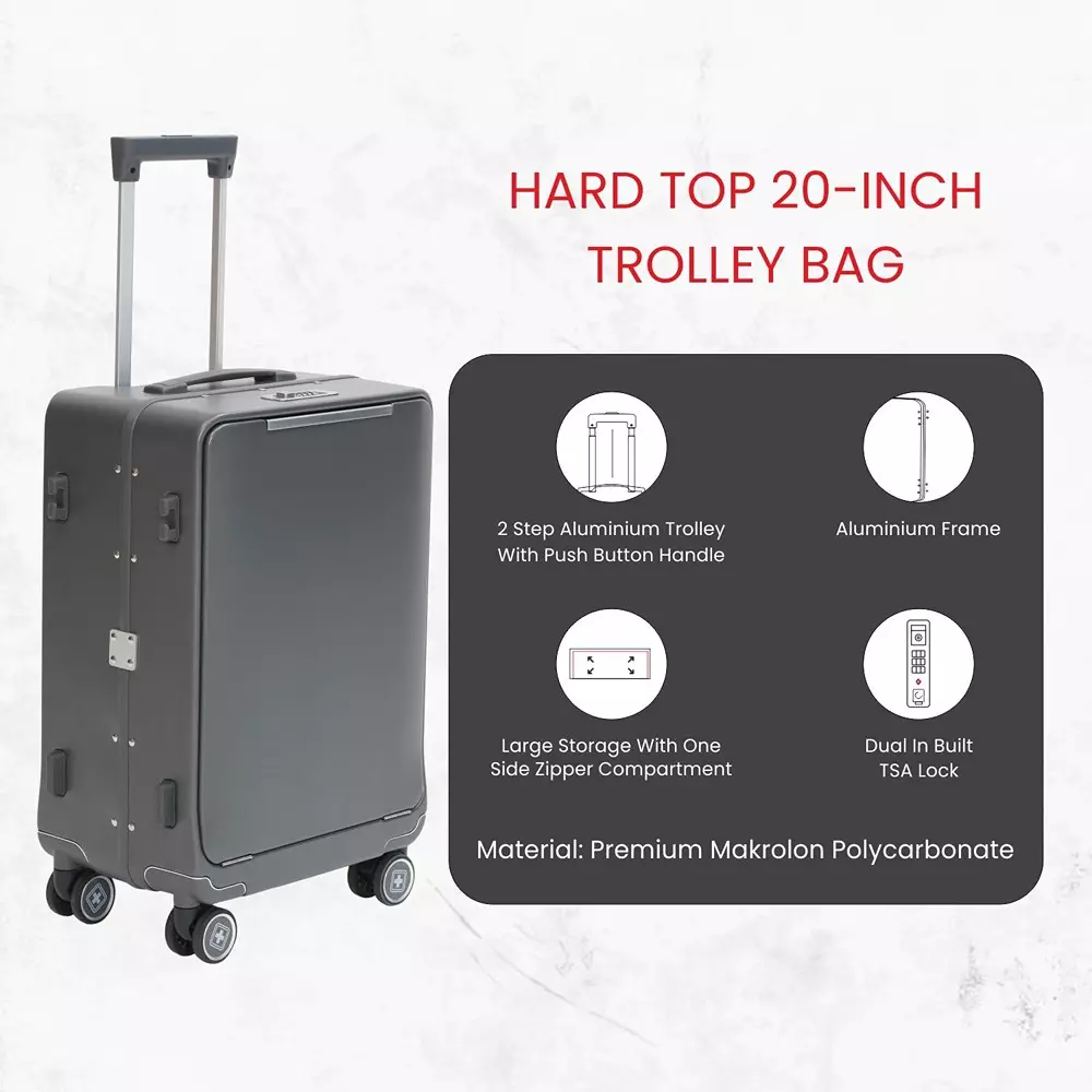 swiss-military-43-l-thames-anti-theft-zipperless-trolley-bag-black-gold-collection-water-resistant-makrolon-polycarbonate-body-with-free-cover-grey