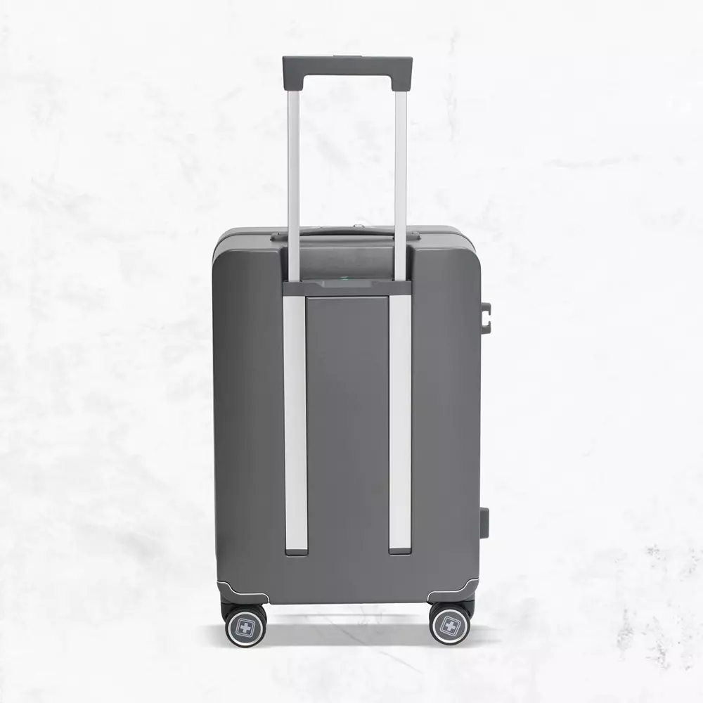 swiss-military-43-l-thames-anti-theft-zipperless-trolley-bag-black-gold-collection-water-resistant-makrolon-polycarbonate-body-with-free-cover-grey