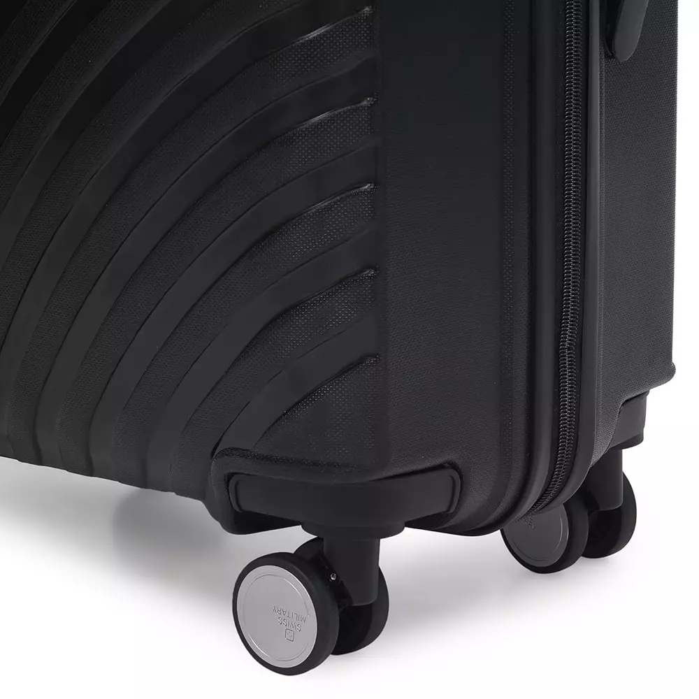 swiss-military-64-l-miles-pro-hard-trolley-luggage-bag-polypropylene-body-with-anti-theft-3-dial-lock-360-spinner-wheels-size-65-cm-black