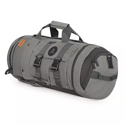 swiss-military-43-l-nelson-convertible-backpack-cum-duffle-bag-with-shoe-compartment-quick-access-pocket-polyester-body-for-travel-gym-grey