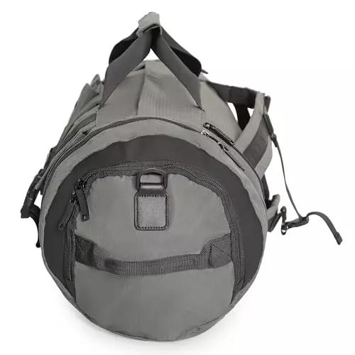 swiss-military-43-l-nelson-convertible-backpack-cum-duffle-bag-with-shoe-compartment-quick-access-pocket-polyester-body-for-travel-gym-grey