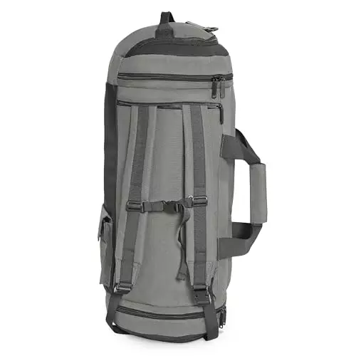 swiss-military-43-l-nelson-convertible-backpack-cum-duffle-bag-with-shoe-compartment-quick-access-pocket-polyester-body-for-travel-gym-grey