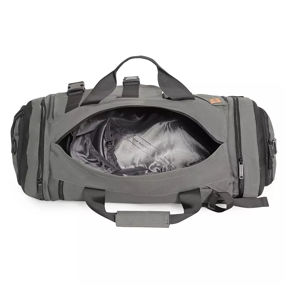 swiss-military-43-l-nelson-convertible-backpack-cum-duffle-bag-with-shoe-compartment-quick-access-pocket-polyester-body-for-travel-gym-grey