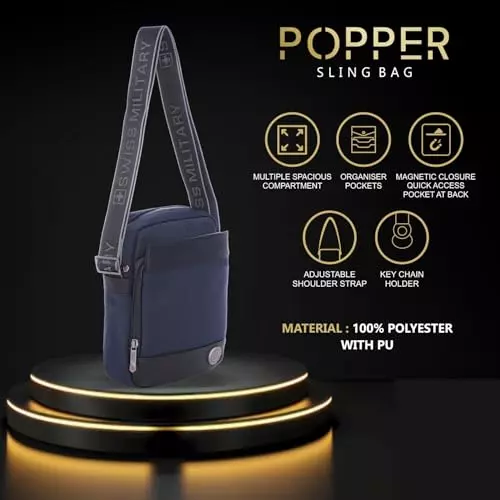swiss-military-5-l-popper-cross-body-sling-bag-black-gold-collection-1680d-polyester-with-pu-trim-and-leatherette-front-body-navy