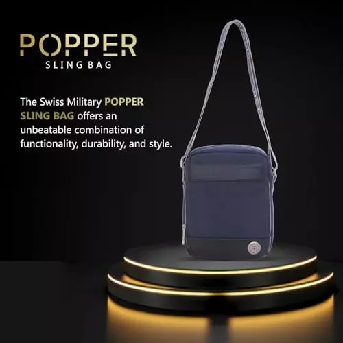 swiss-military-5-l-popper-cross-body-sling-bag-black-gold-collection-1680d-polyester-with-pu-trim-and-leatherette-front-body-navy