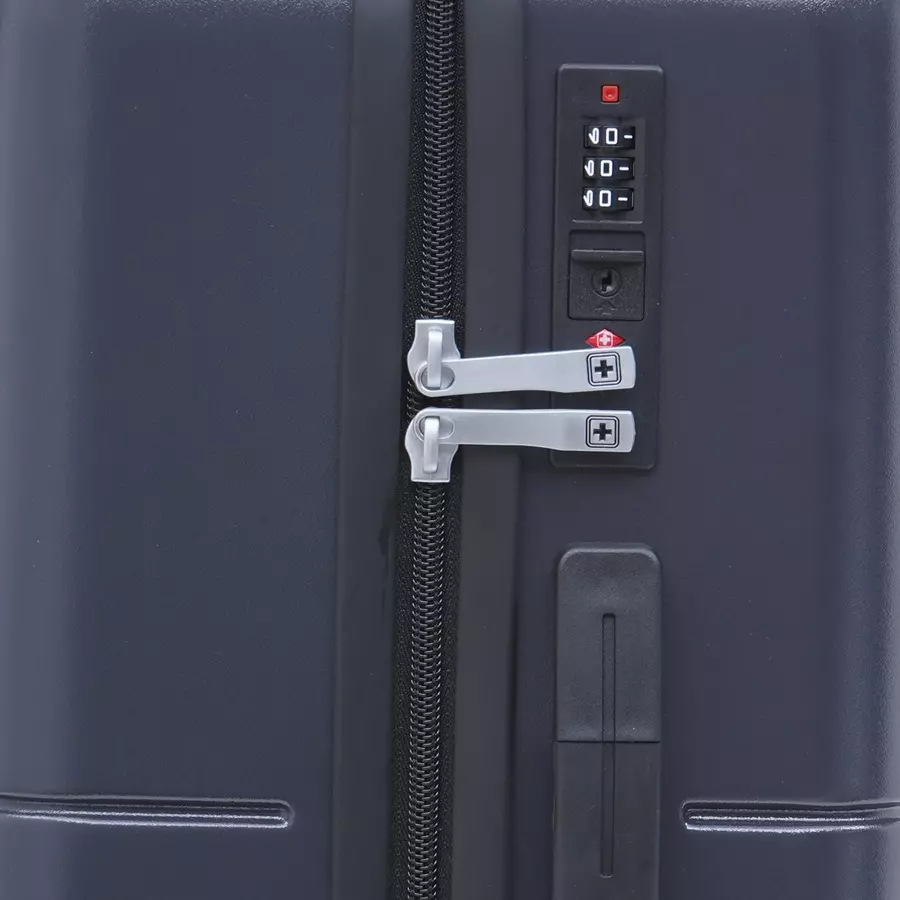 SWISS MILITARY Arctic Elite 44 L Grey Polycarbonate Spinner Suitcase, ARCTIC_HTL142_GRY_55CM