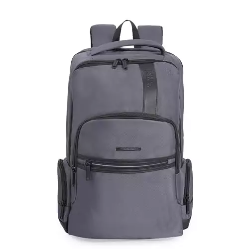 swiss-military-29-l-blaze-laptop-backpack-black-gold-collection-with-usb-charging-port-chest-strap-for-156-inch-laptops-grey