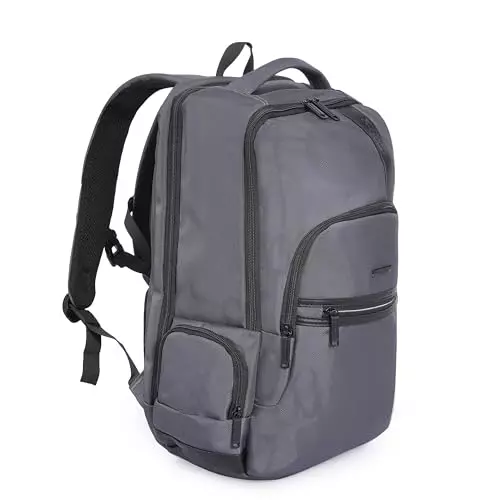 swiss-military-29-l-blaze-laptop-backpack-black-gold-collection-with-usb-charging-port-chest-strap-for-156-inch-laptops-grey