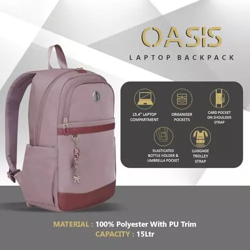 swiss-military-15-l-oasis-laptop-backpack-black-gold-collection-polyester-and-pu-trim-body-with-organizer-pockets-elastic-bottle-holder-card-pocket-purple