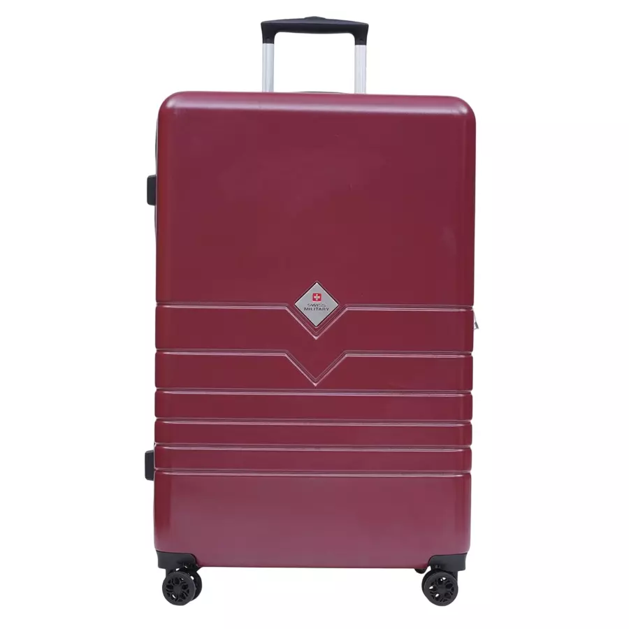 SWISS MILITARY Arctic Elite 103 L Wine Polycarbonate Spinner Suitcase, ARCTIC_HTL144_WNE_75CM