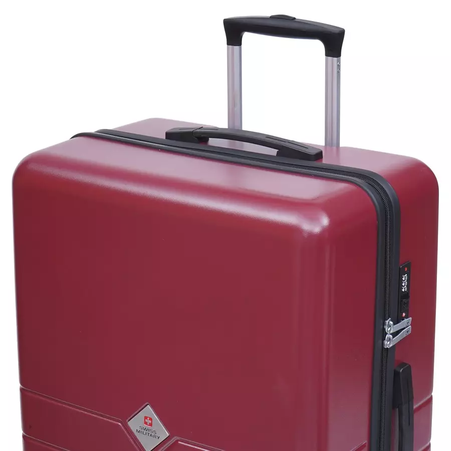 SWISS MILITARY Arctic Elite 103 L Wine Polycarbonate Spinner Suitcase, ARCTIC_HTL144_WNE_75CM