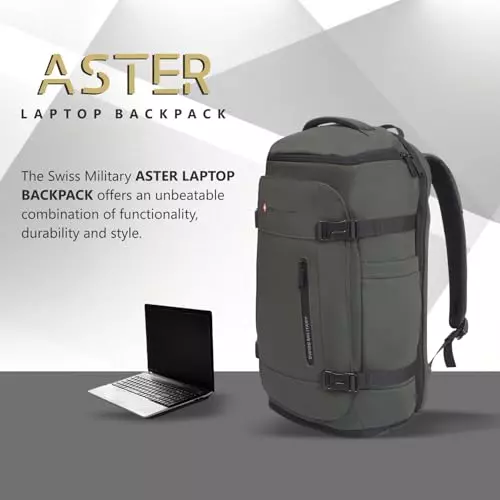 swiss-military-29-l-aster-laptop-backpack-black-gold-collection-with-trolley-strap-and-front-zip-pocket-for-156-inch-laptops-green