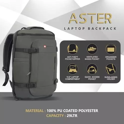 swiss-military-29-l-aster-laptop-backpack-black-gold-collection-with-trolley-strap-and-front-zip-pocket-for-156-inch-laptops-green