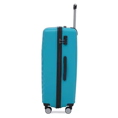 swiss-military-44-l-64-l-97-l-miles-pro-hard-trolley-luggage-bag-polypropylene-body-with-anti-theft-3-dial-lock-360-spinner-wheels-size-55-cm-65-cm-75-cm-teal-set-of-3