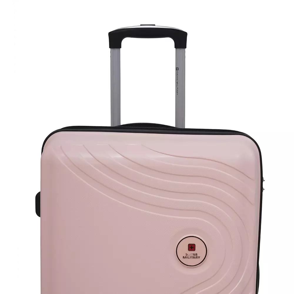 swiss-military-64-l-miles-pro-hard-trolley-luggage-bag-polypropylene-body-with-anti-theft-3-dial-lock-360-spinner-wheels-size-65-cm-peach