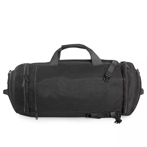 swiss-military-43-l-nelson-convertible-backpack-cum-duffle-bag-with-shoe-compartment-quick-access-pocket-polyester-body-for-travel-gym-black