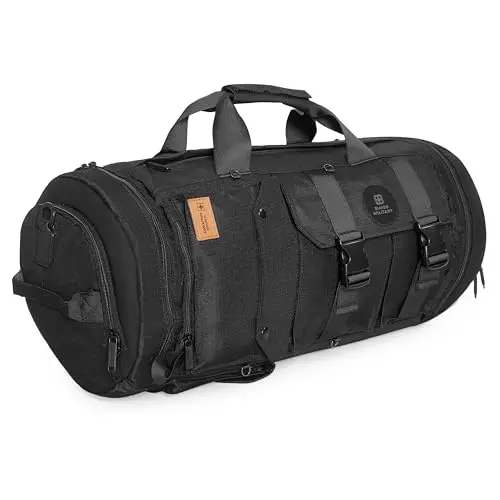 swiss-military-43-l-nelson-convertible-backpack-cum-duffle-bag-with-shoe-compartment-quick-access-pocket-polyester-body-for-travel-gym-black