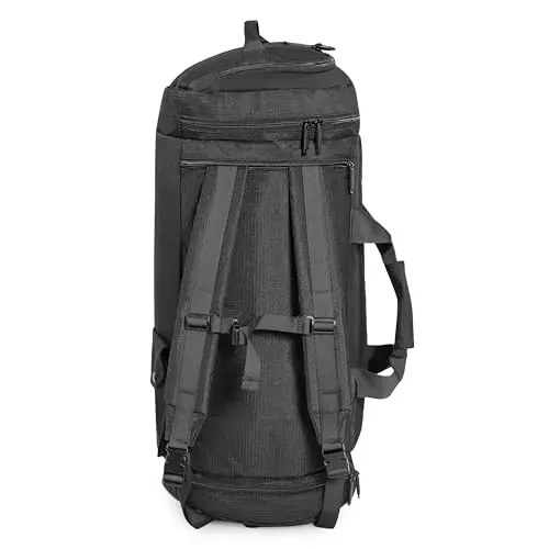 swiss-military-43-l-nelson-convertible-backpack-cum-duffle-bag-with-shoe-compartment-quick-access-pocket-polyester-body-for-travel-gym-black