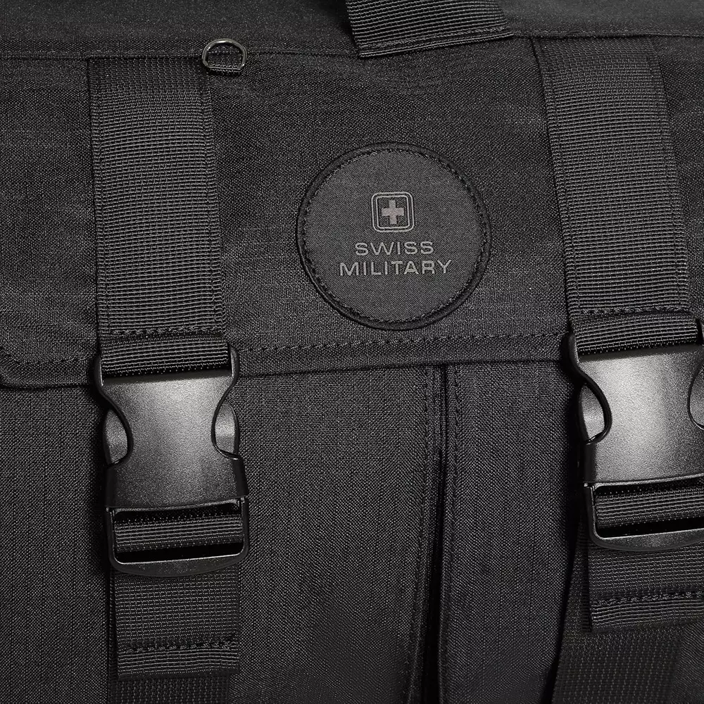 swiss-military-43-l-nelson-convertible-backpack-cum-duffle-bag-with-shoe-compartment-quick-access-pocket-polyester-body-for-travel-gym-black