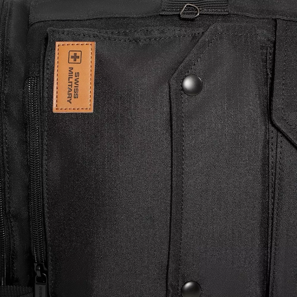 swiss-military-43-l-nelson-convertible-backpack-cum-duffle-bag-with-shoe-compartment-quick-access-pocket-polyester-body-for-travel-gym-black