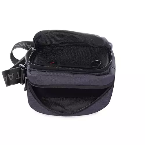 swiss-military-4-l-trail-cross-body-sling-bag-black-gold-collection-1680d-polyester-body-with-adjustable-shoulder-strap-keychain-holder-grey