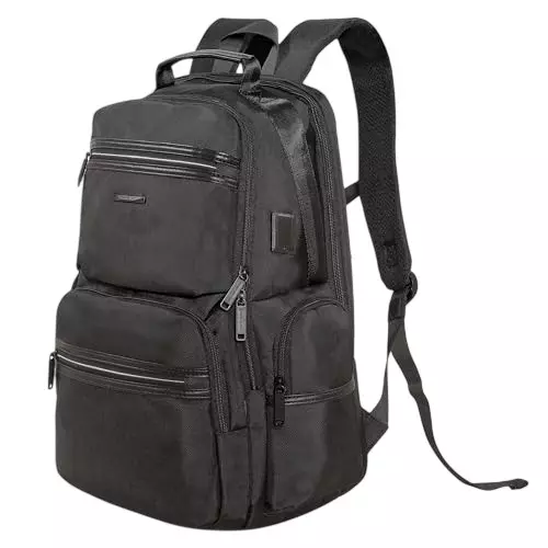 SWISS MILITARY 29 L Argon Laptop Backpack with USB Port and Anti-Theft Pocket, Trolley Strap for 15.6 inch Laptops, Black