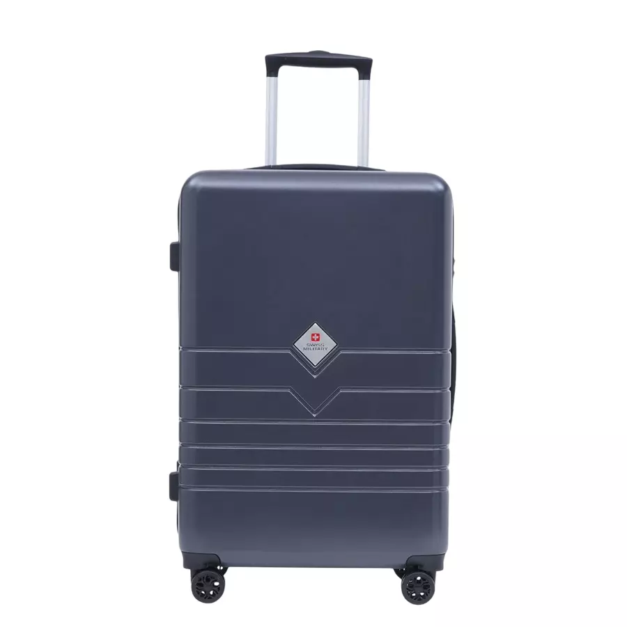 SWISS MILITARY Arctic Elite 68 L Grey Polycarbonate Spinner Suitcase, ARCTIC_HTL143_GRY_65CM