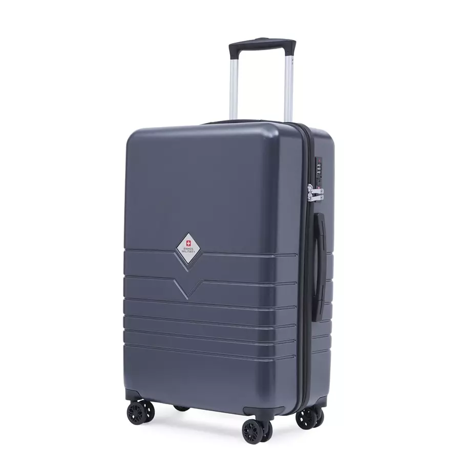 SWISS MILITARY Arctic Elite 68 L Grey Polycarbonate Spinner Suitcase, ARCTIC_HTL143_GRY_65CM