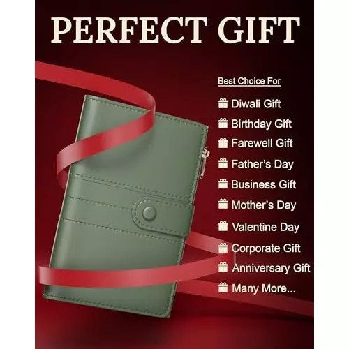 FEDUS Premium Passport Holder Faux Leather, D-Green with Card Holder, RFID Protected Travel Accessories