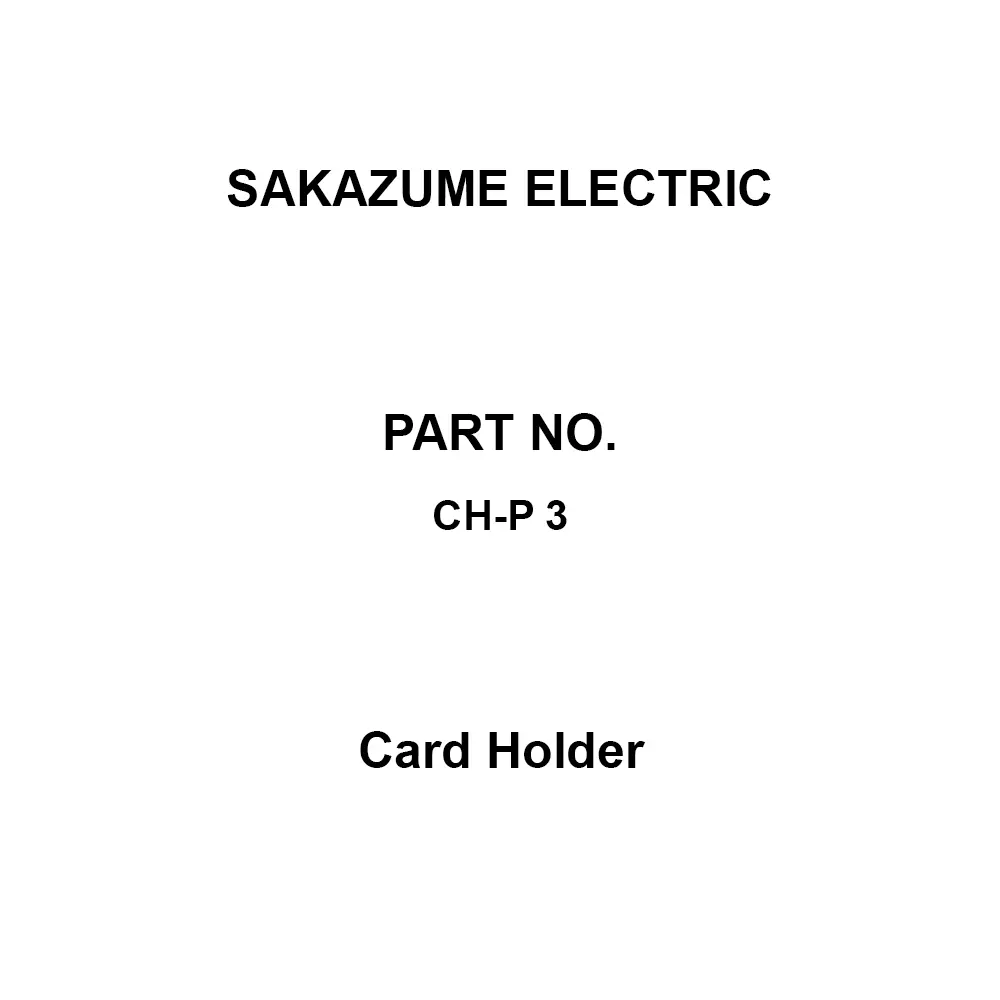 SAKAZUME ELECTRIC Card Holder With card, with double-sided tape Specifications, CH-P 3 (Pack of 50)