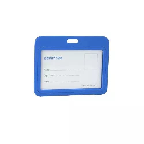 Worldone ID Card Holder Assorted Color Horizontal Plastic for School, College, Office, WID001H