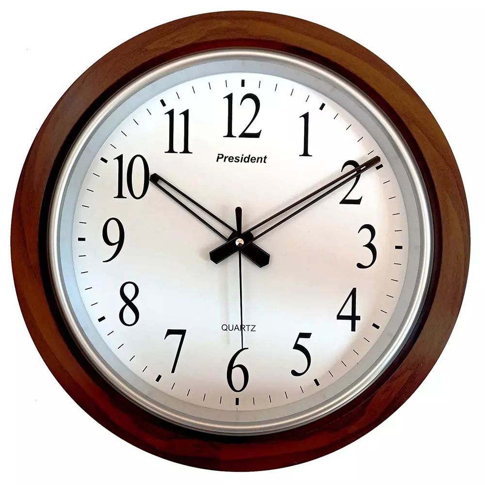 KEDAR President Quartz Sweep & Silent Analog Wall Clock Round 17 inch (42 x 42 cm) Size, CLOCK-3507-SWEEP-019