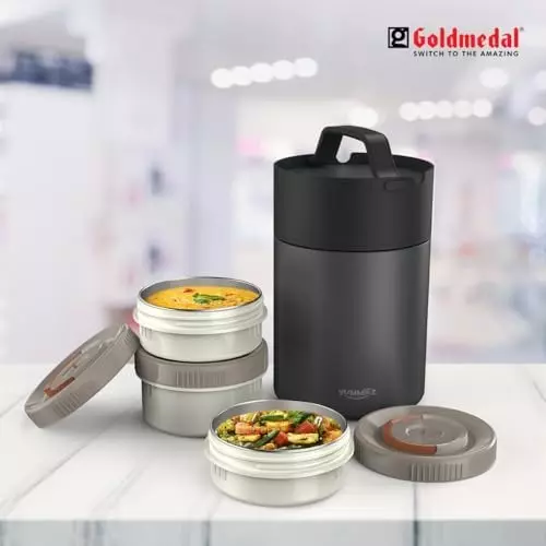 Goldmedal Yummiez Lunch Boxes Grey 1.8 L, GOL0434