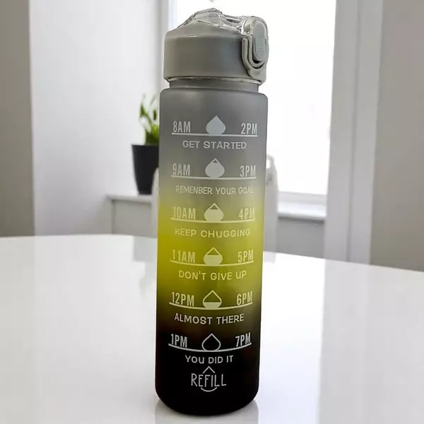 Brightco Motivational Drink Flask Water Bottle with Time Marking 2 L Capacity, BT2