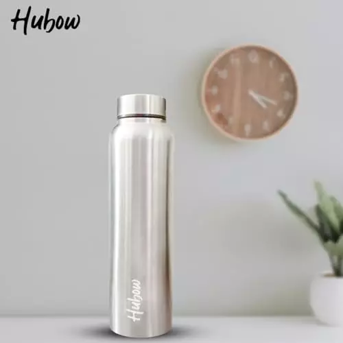 EDUWAY Prime Water Bottle 1 L Stainless Steel Silver with 100% Leaf Proof Pack of 4)